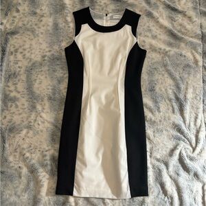 size 4 black and white dress